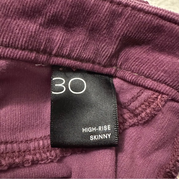 Anthropologie Pilcro Purple High-Rise Skinny Corduroy Pants Jeans Size 30 - Picture 5 of 6